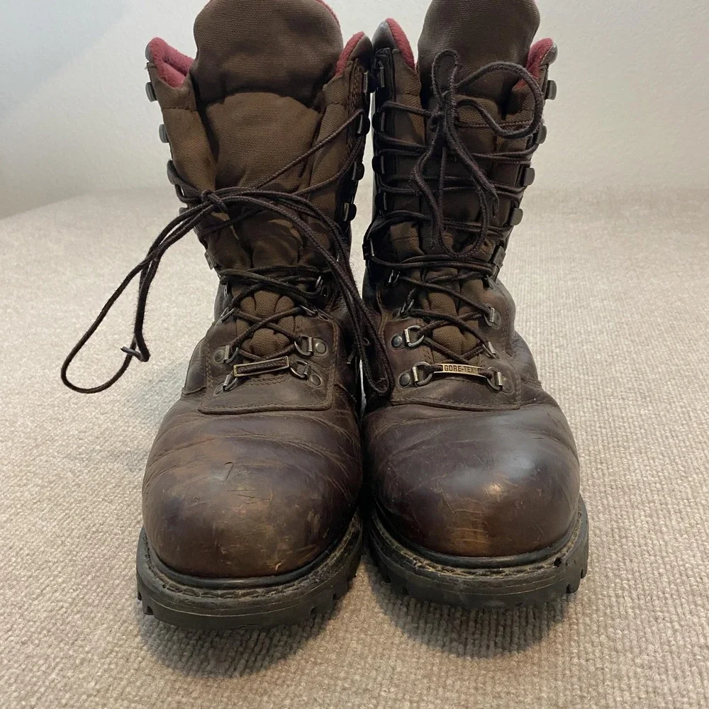 Cabela's Snow Boots Mens Size 11.5D Brown‎ Leather Gore-Tex Thinsulate Hunting